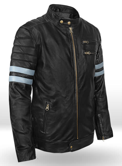 MEN BIKER STYLE SHEEP LEATHER JACKET