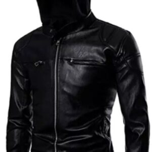 MEN BIKER RACING FASHION LEATHER JACKET