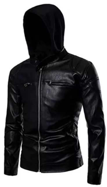 MEN BIKER RACING FASHION LEATHER JACKET